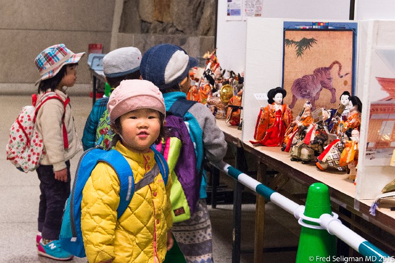 20150312_104017 D4S.jpg - Children visiting museum area at Nagoya Castle.  Well-mannered and quite interested in what they see.